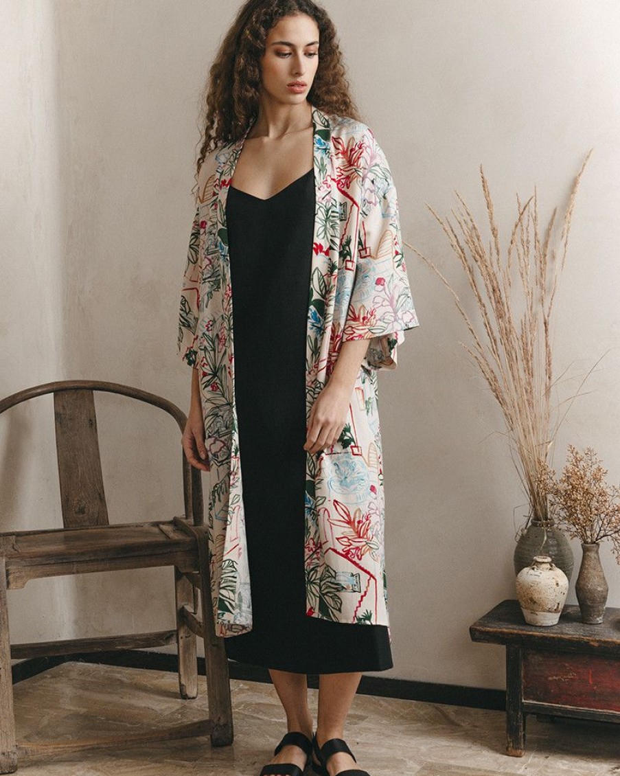 Vestes & Manteaux Grace & Mila | Kimono Javier Beige