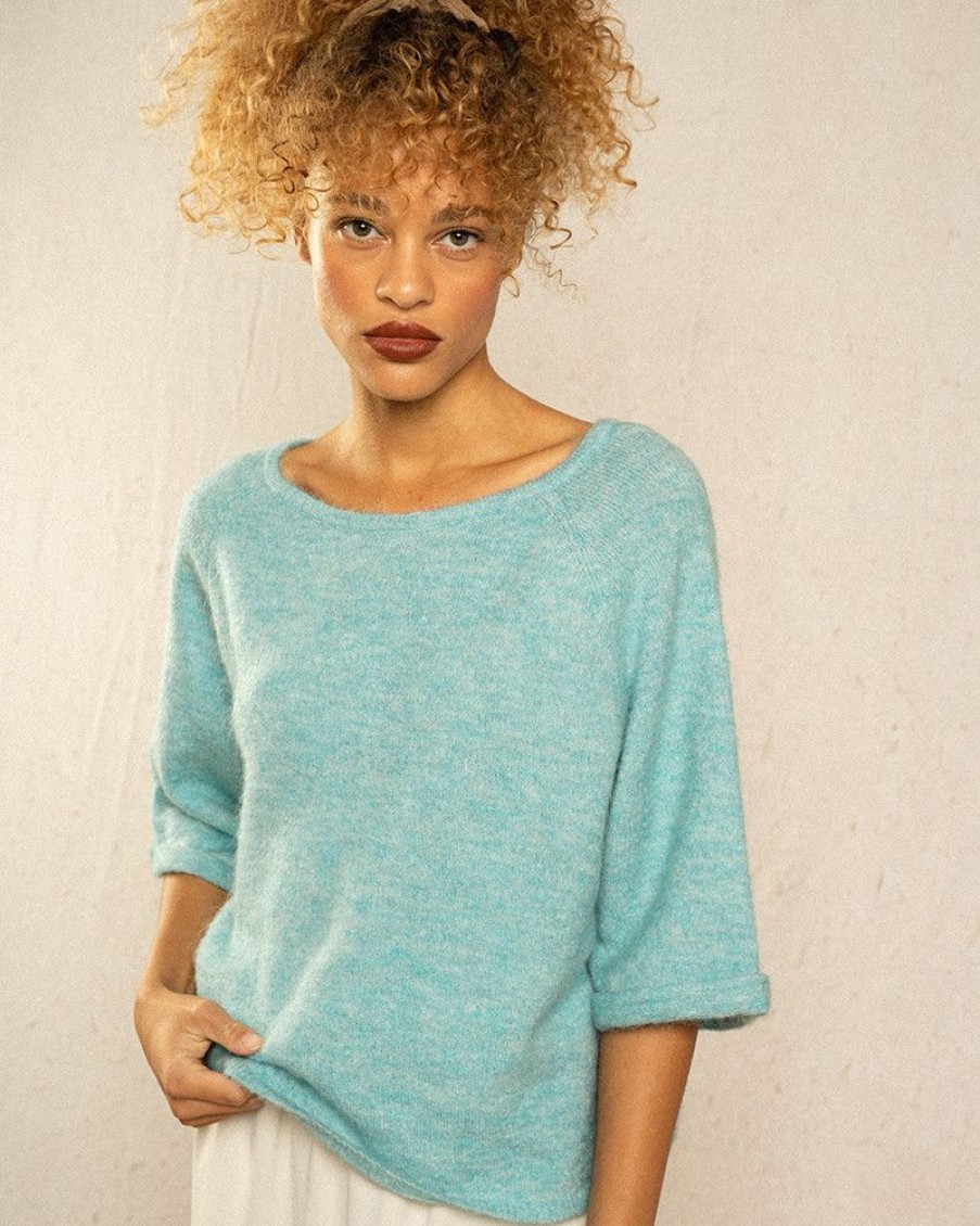 Pulls & Cardigans Grace & Mila | Cardigan Idylle Turquoise