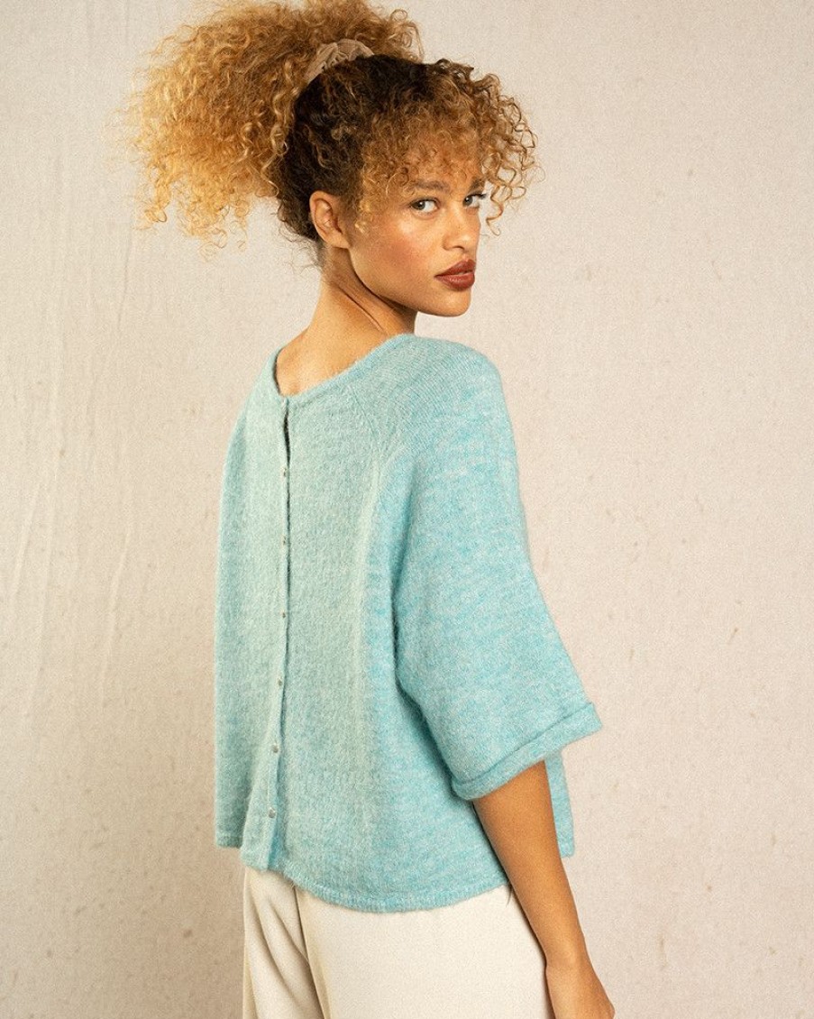 Pulls & Cardigans Grace & Mila | Cardigan Idylle Turquoise