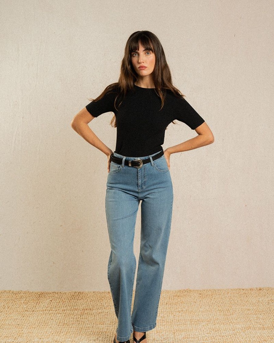 Pantalons Grace & Mila | Pantalon 70 Bleu Moyen