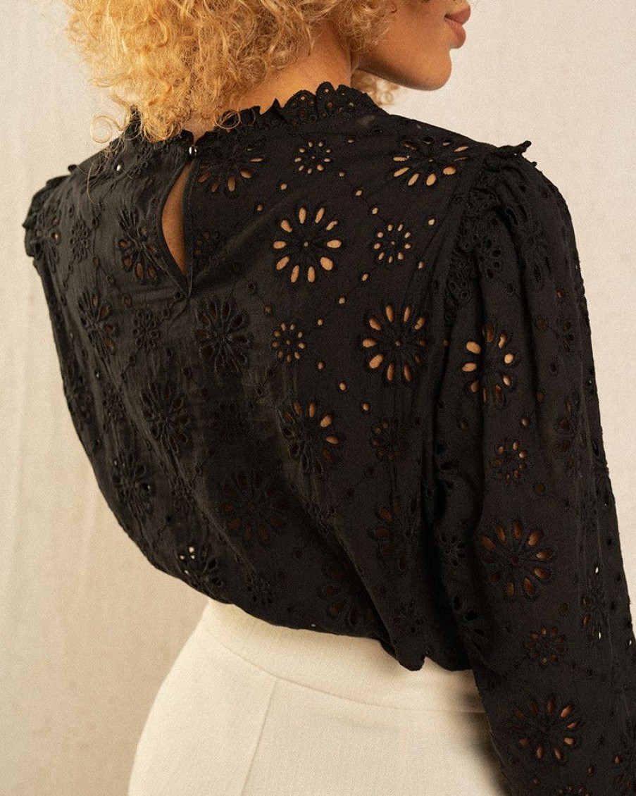 Blouses & Chemises Grace & Mila | Blouse Isa Noir