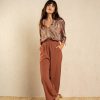 Pantalons Grace & Mila | Pantalon Ivoire Terracotta