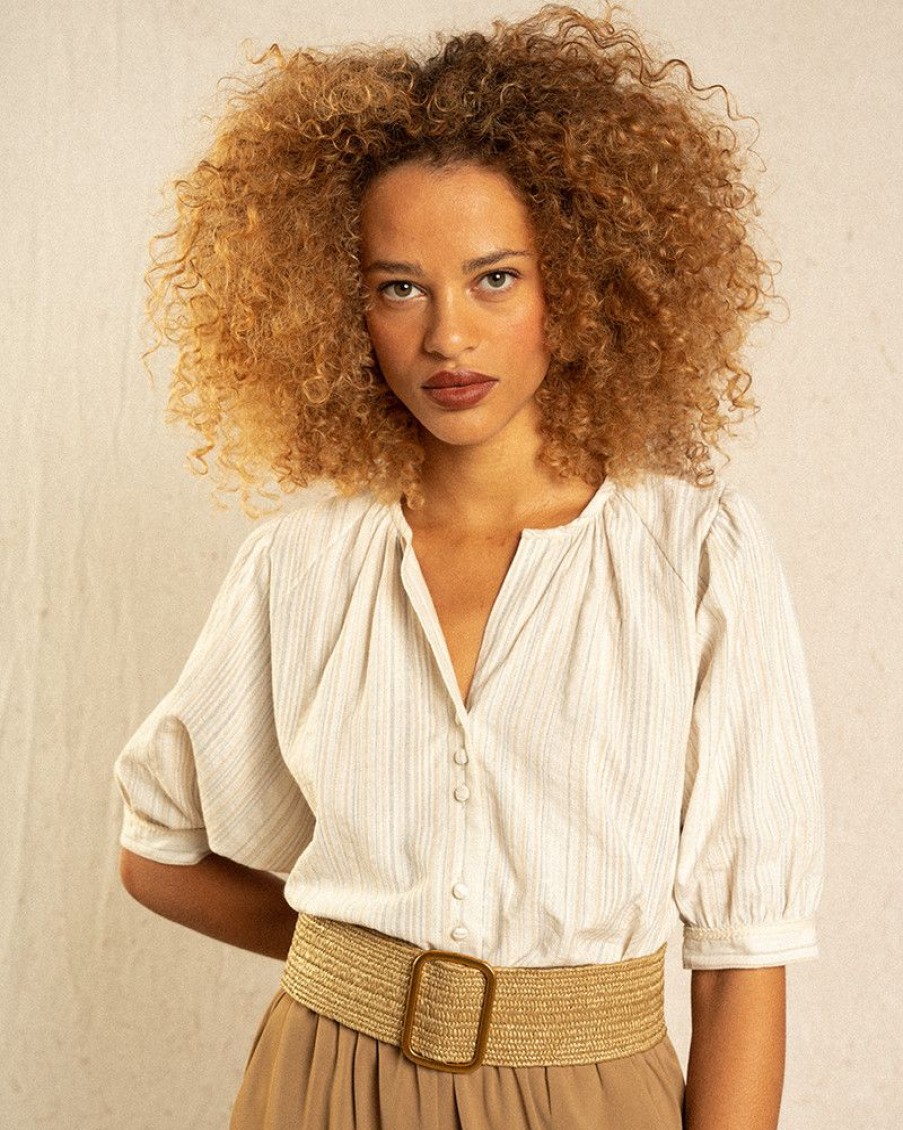 Blouses & Chemises Grace & Mila | Blouse Ilona Beige