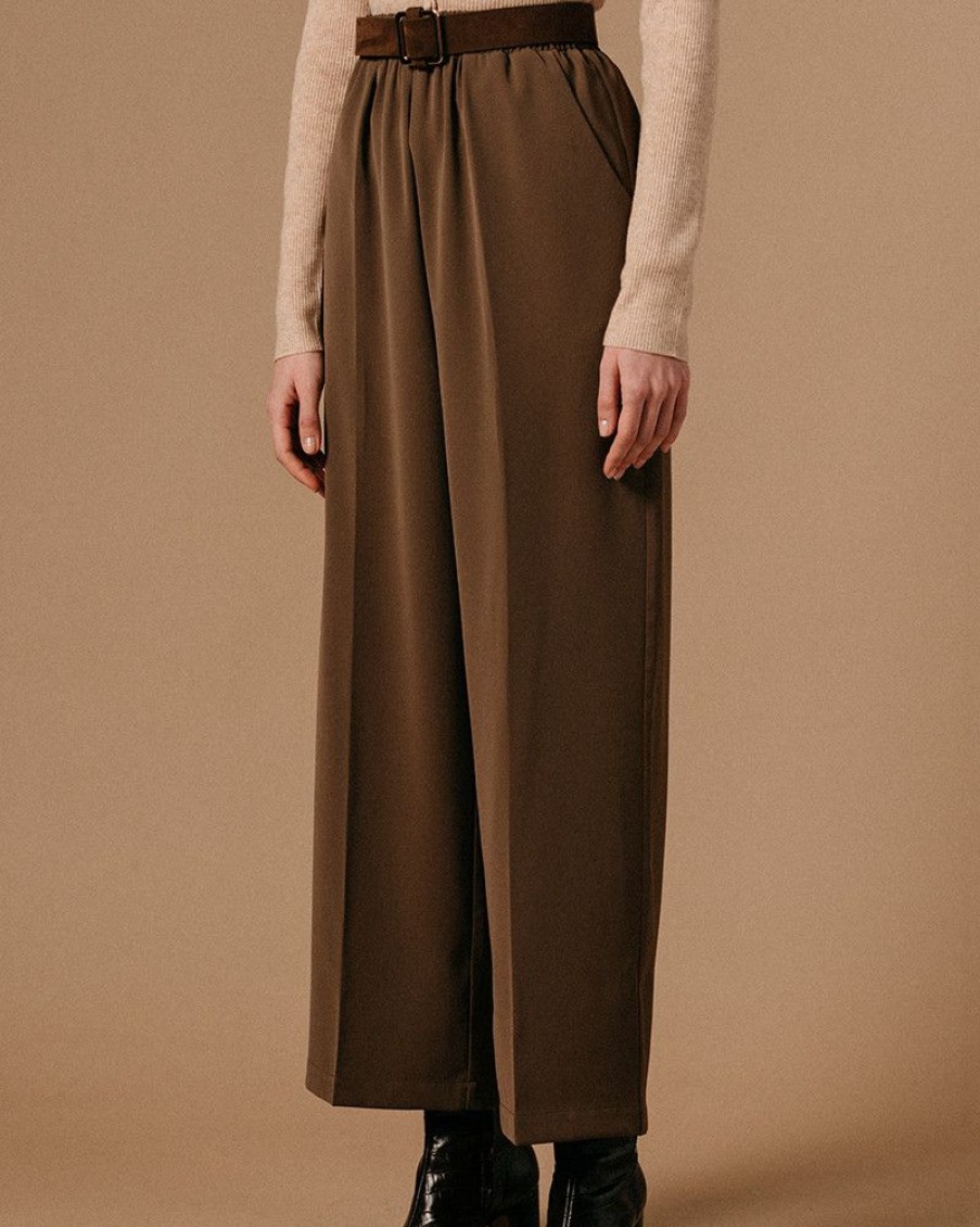 Pantalons Grace & Mila | Pantalon Levi Taupe