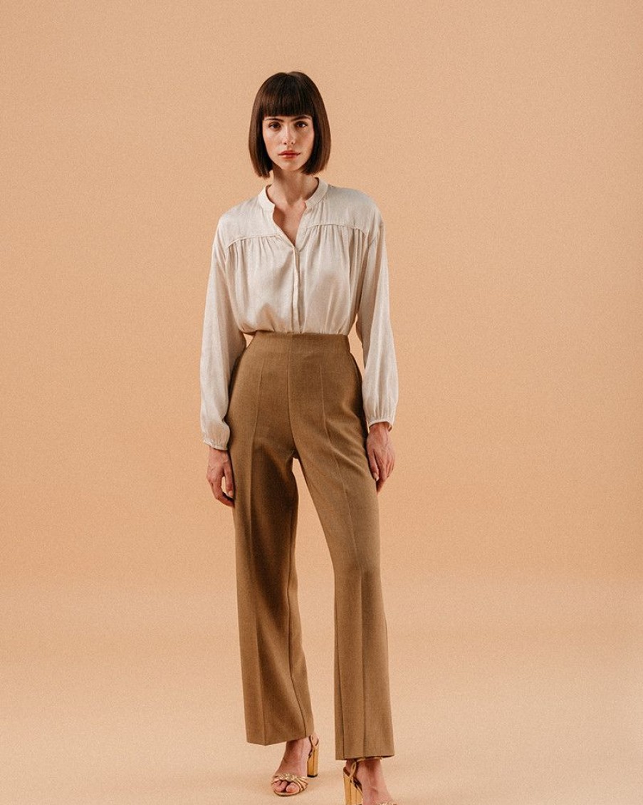 Pantalons Grace & Mila | Pantalon Logan Camel