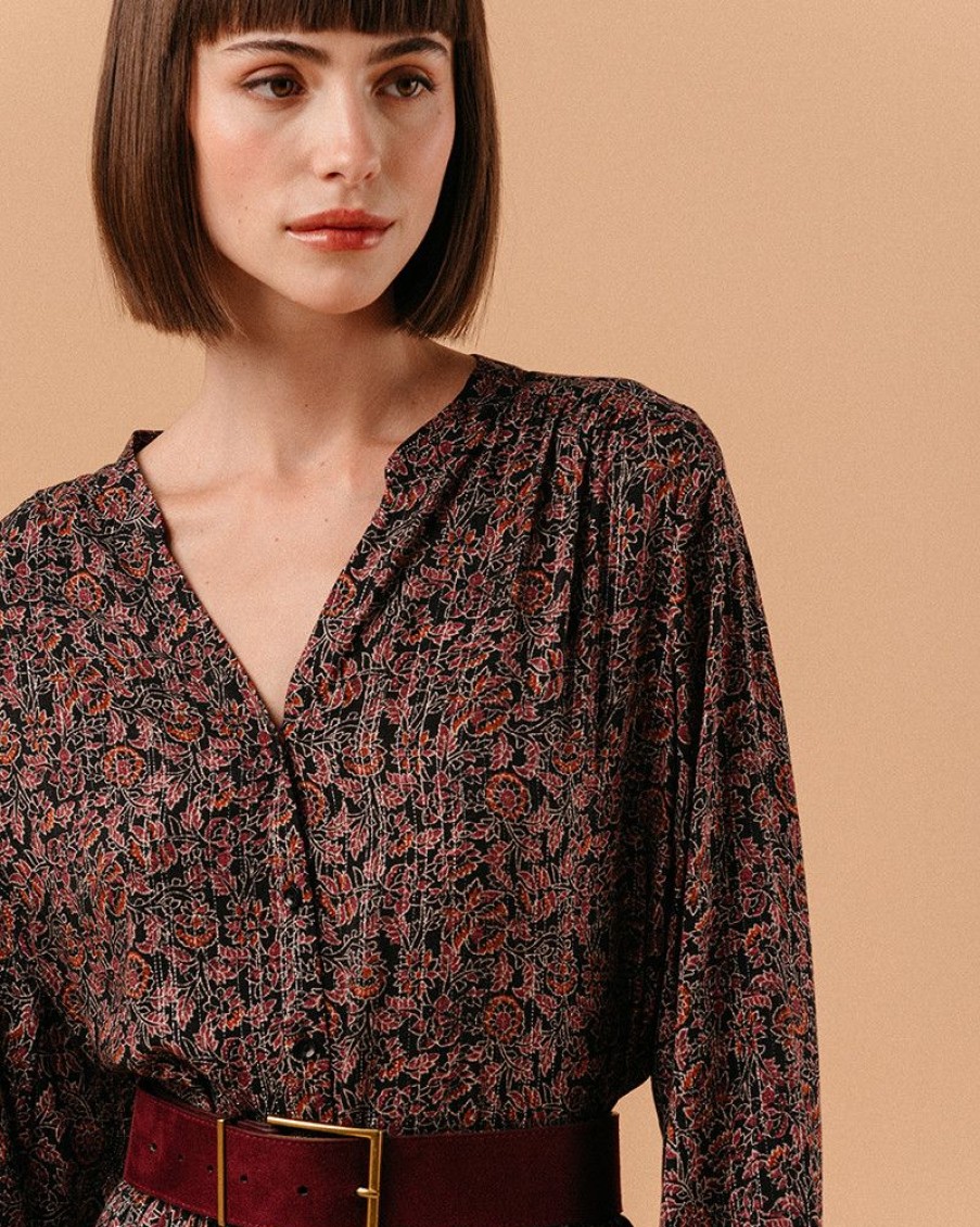 Blouses & Chemises Grace & Mila | Blouse Lorona Noir