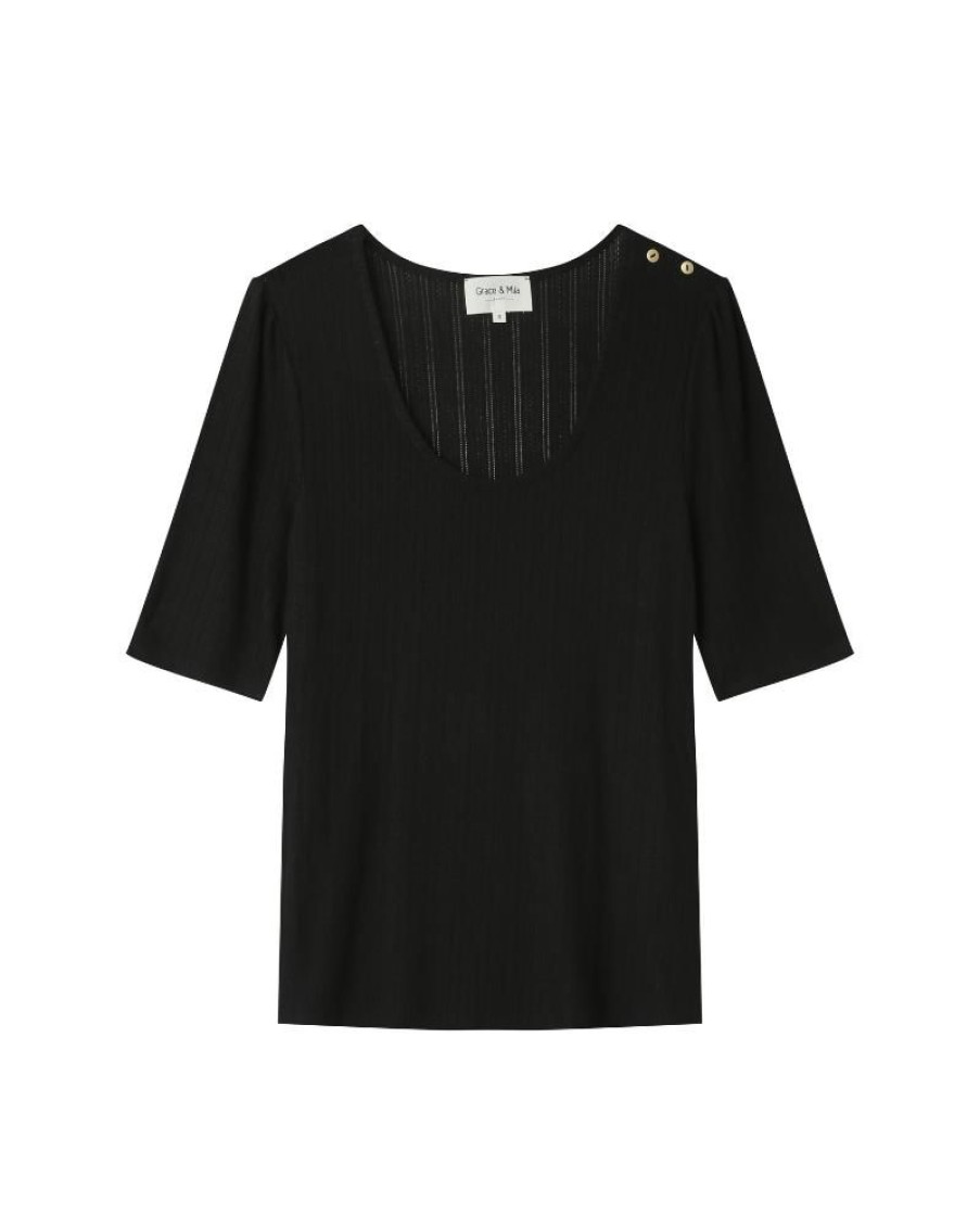 Tops & Tee-Shirts Grace & Mila | Top Iouli Noir