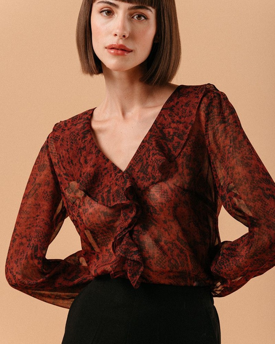 Blouses & Chemises Grace & Mila | Blouse Lisane Prune