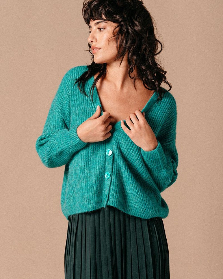 Pulls & Cardigans Grace & Mila | Cardigan Lamia Vert