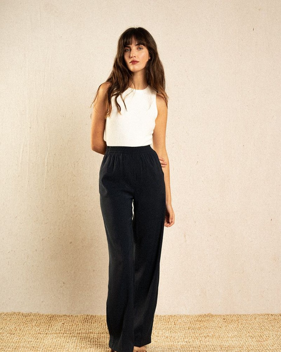 Pantalons Grace & Mila | Pantalon Ivoire Noir