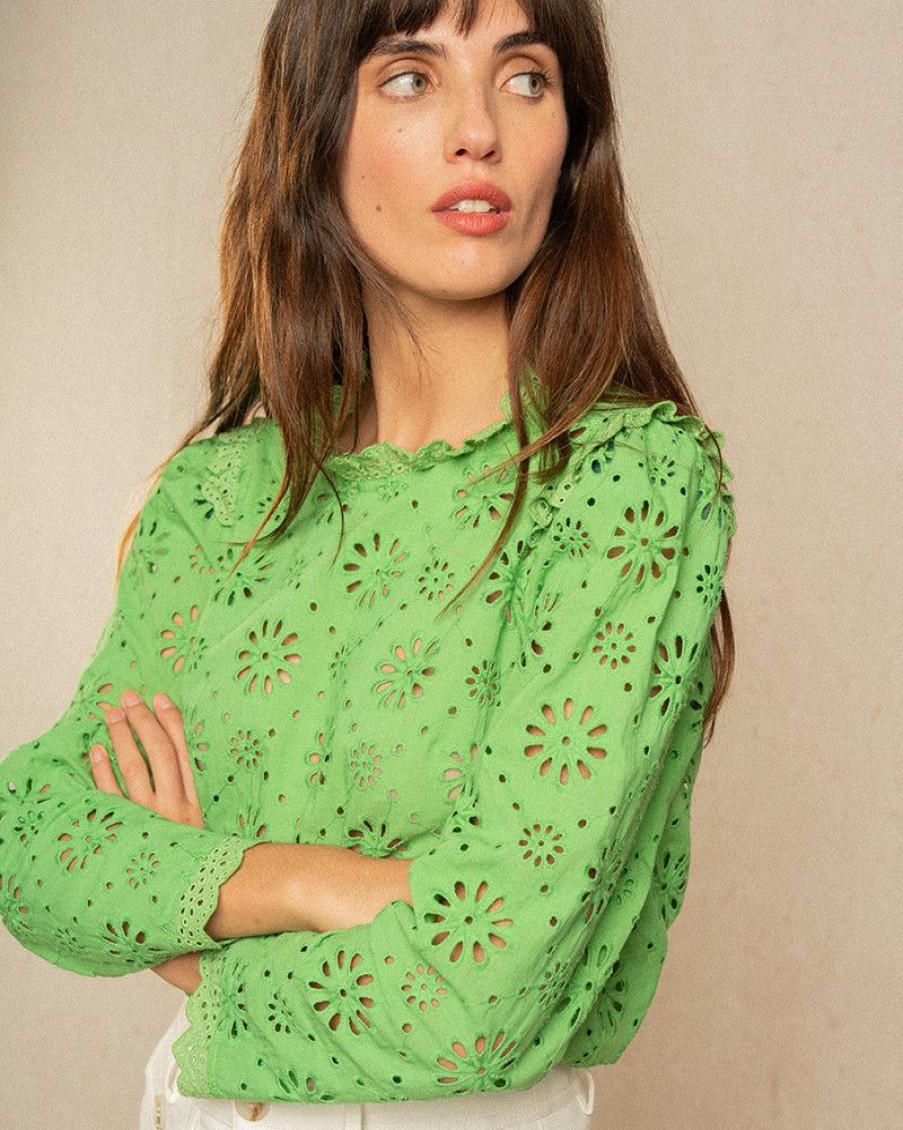 Blouses & Chemises Grace & Mila | Blouse Isa Vert