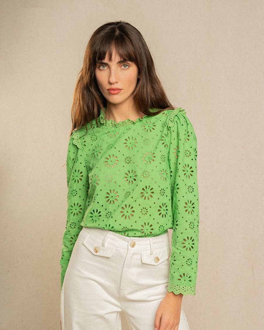 Blouses & Chemises Grace & Mila | Blouse Isa Vert