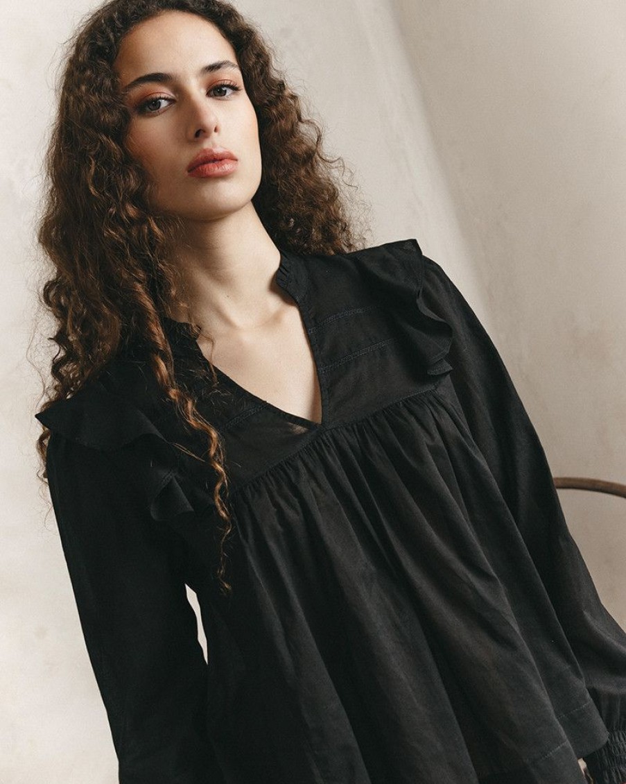 Blouses & Chemises Grace & Mila | Blouse Justine Noir