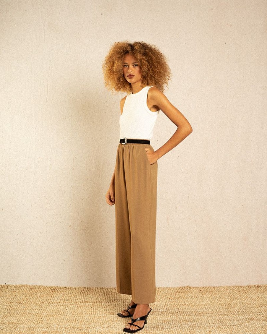 Pantalons Grace & Mila | Pantalon Ivoire Taupe