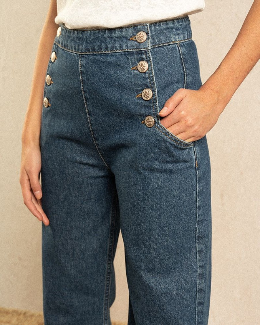 Pantalons Grace & Mila | Jean 60 Bleu Moyen