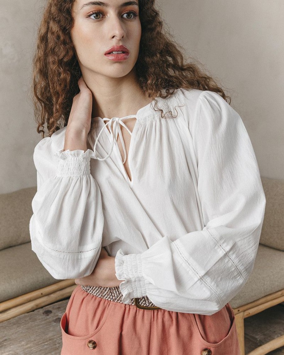 Blouses & Chemises Grace & Mila | Blouse Janice Ecru