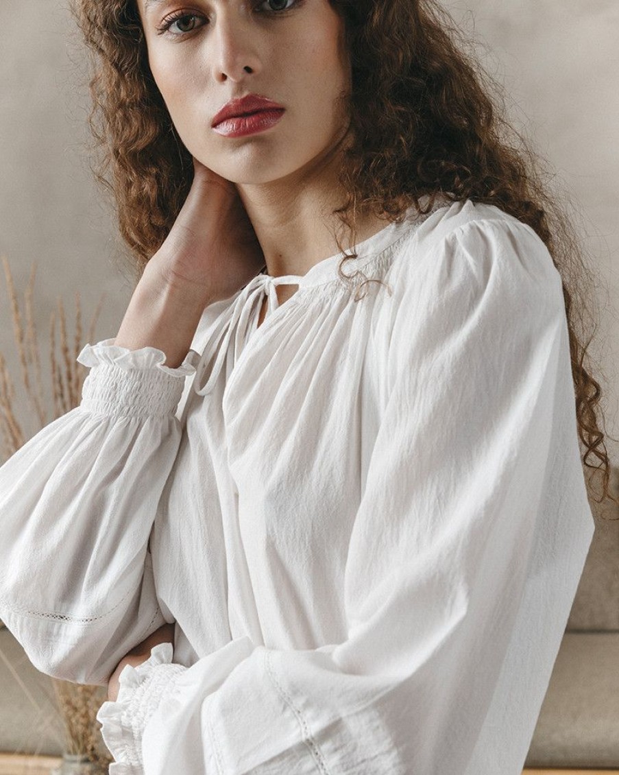 Blouses & Chemises Grace & Mila | Blouse Janice Ecru