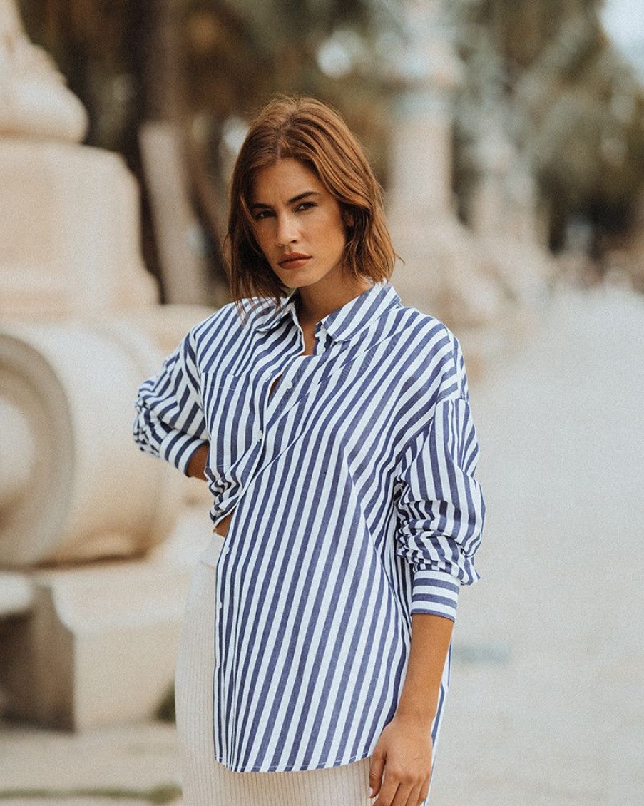 Blouses & Chemises Grace & Mila | Chemise Impertinente Bleu