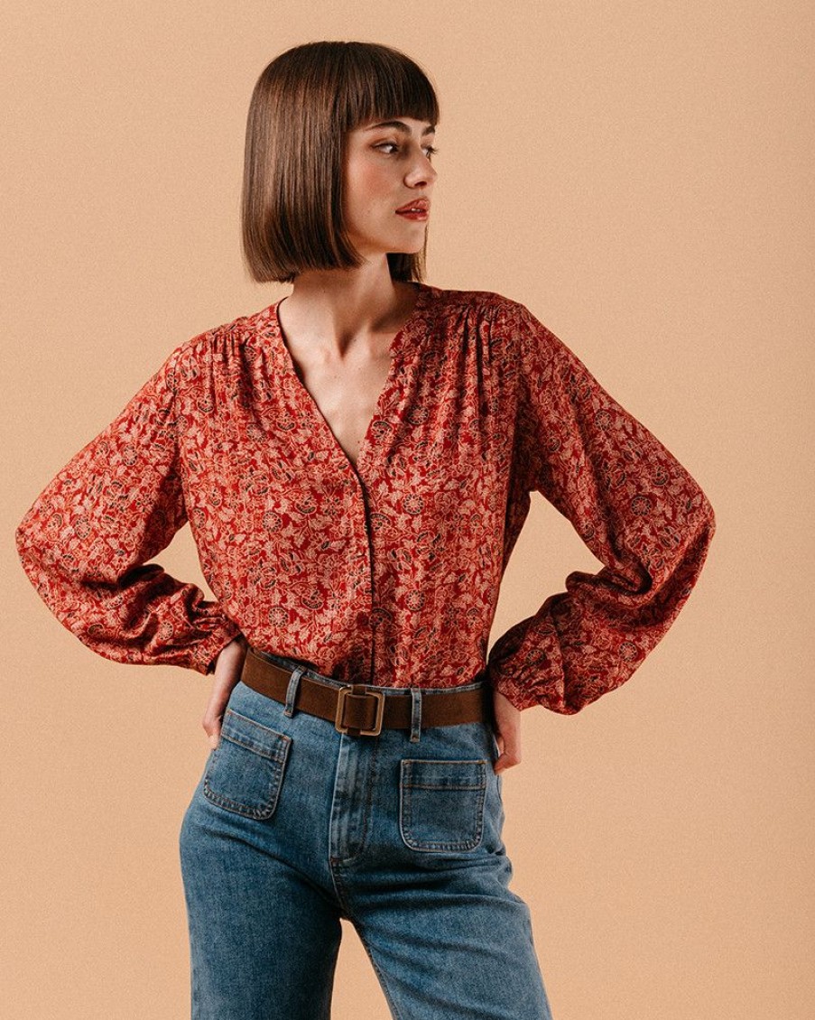 Blouses & Chemises Grace & Mila | Blouse Lorona Terracotta