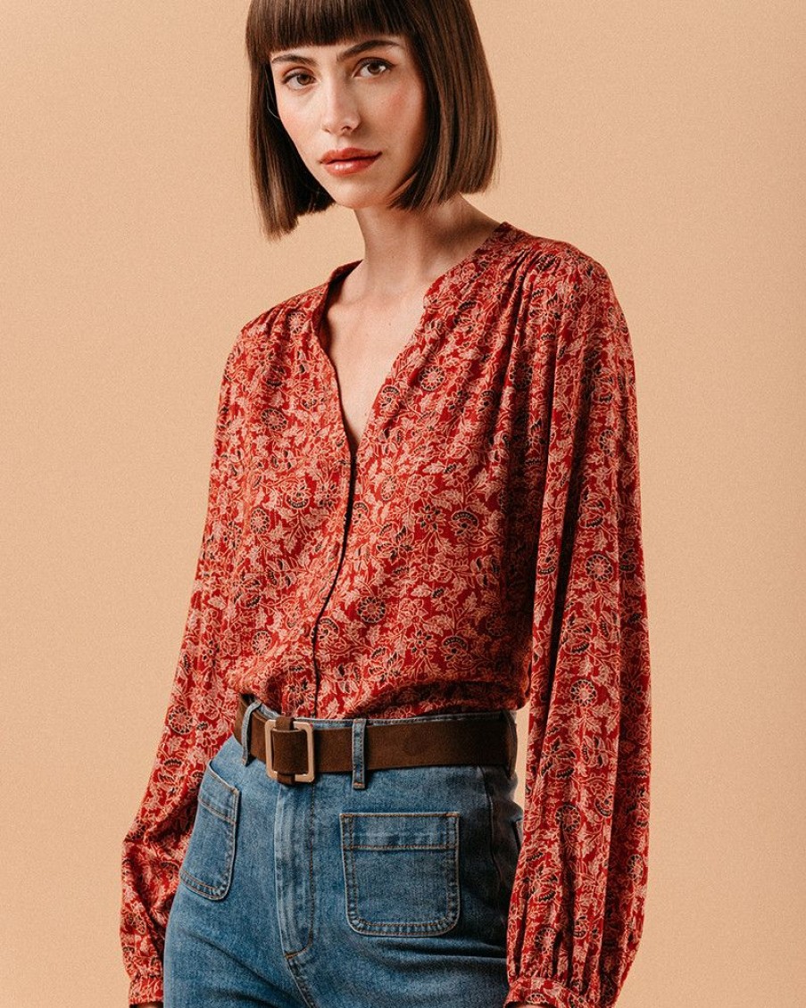 Blouses & Chemises Grace & Mila | Blouse Lorona Terracotta