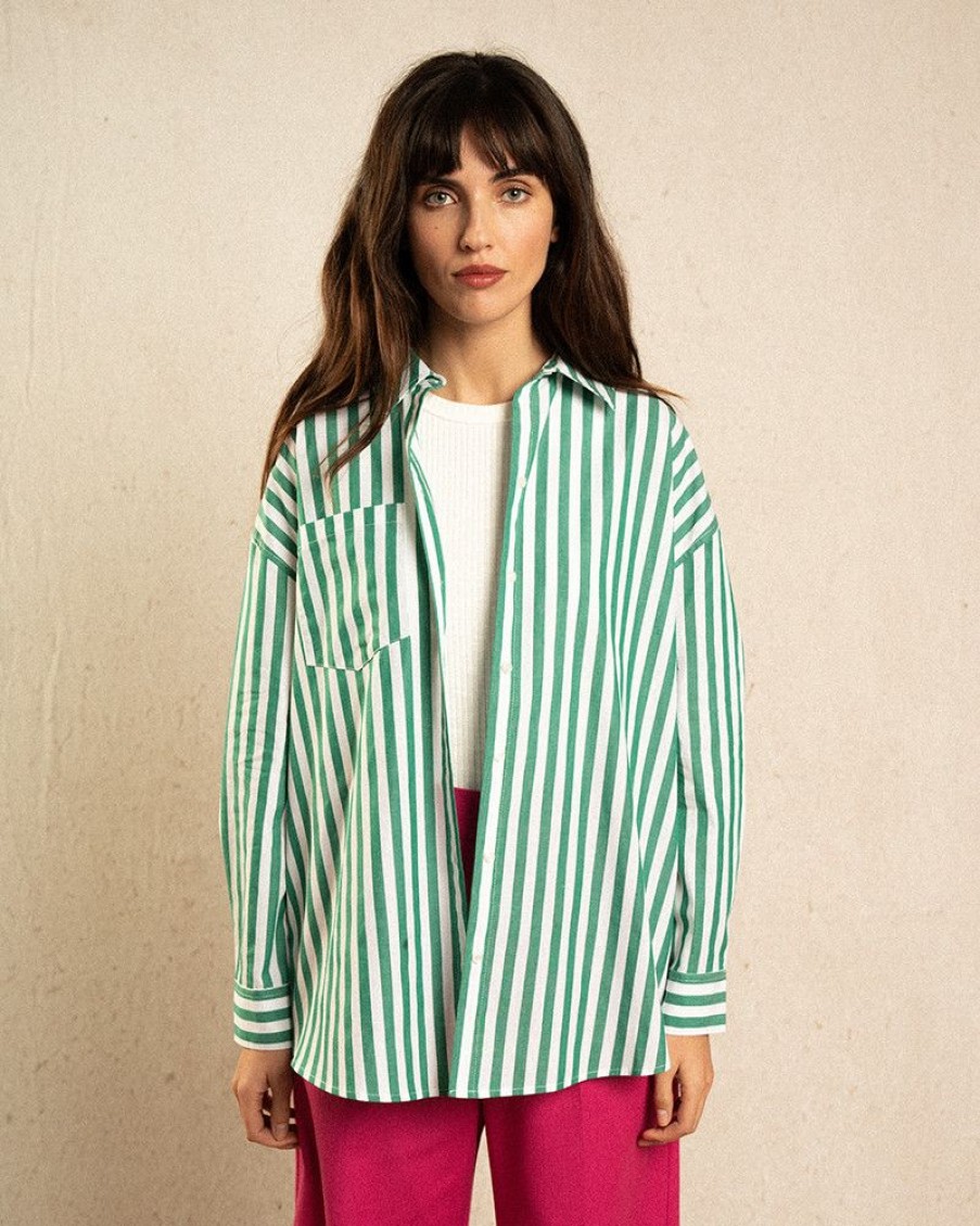 Blouses & Chemises Grace & Mila | Chemise Impertinente Vert