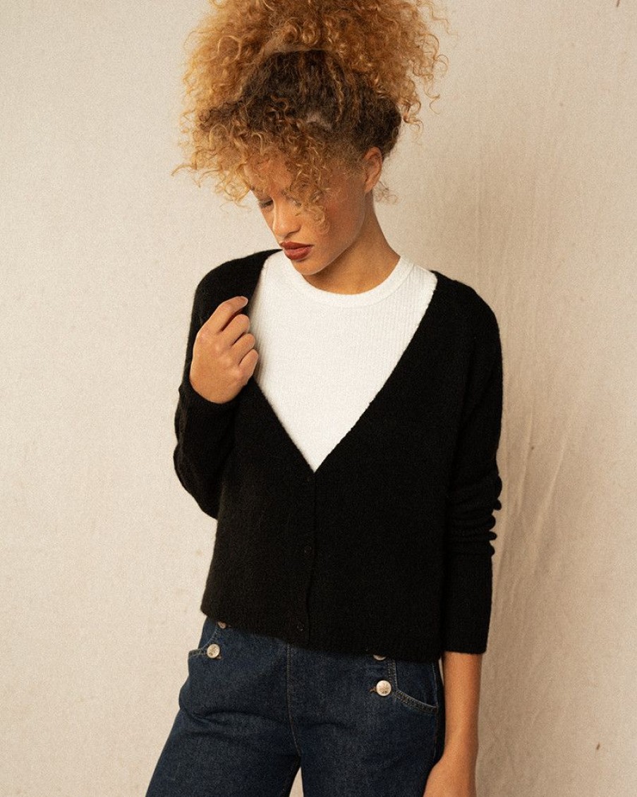 Pulls & Cardigans Grace & Mila | Cardigan Idyllique Noir