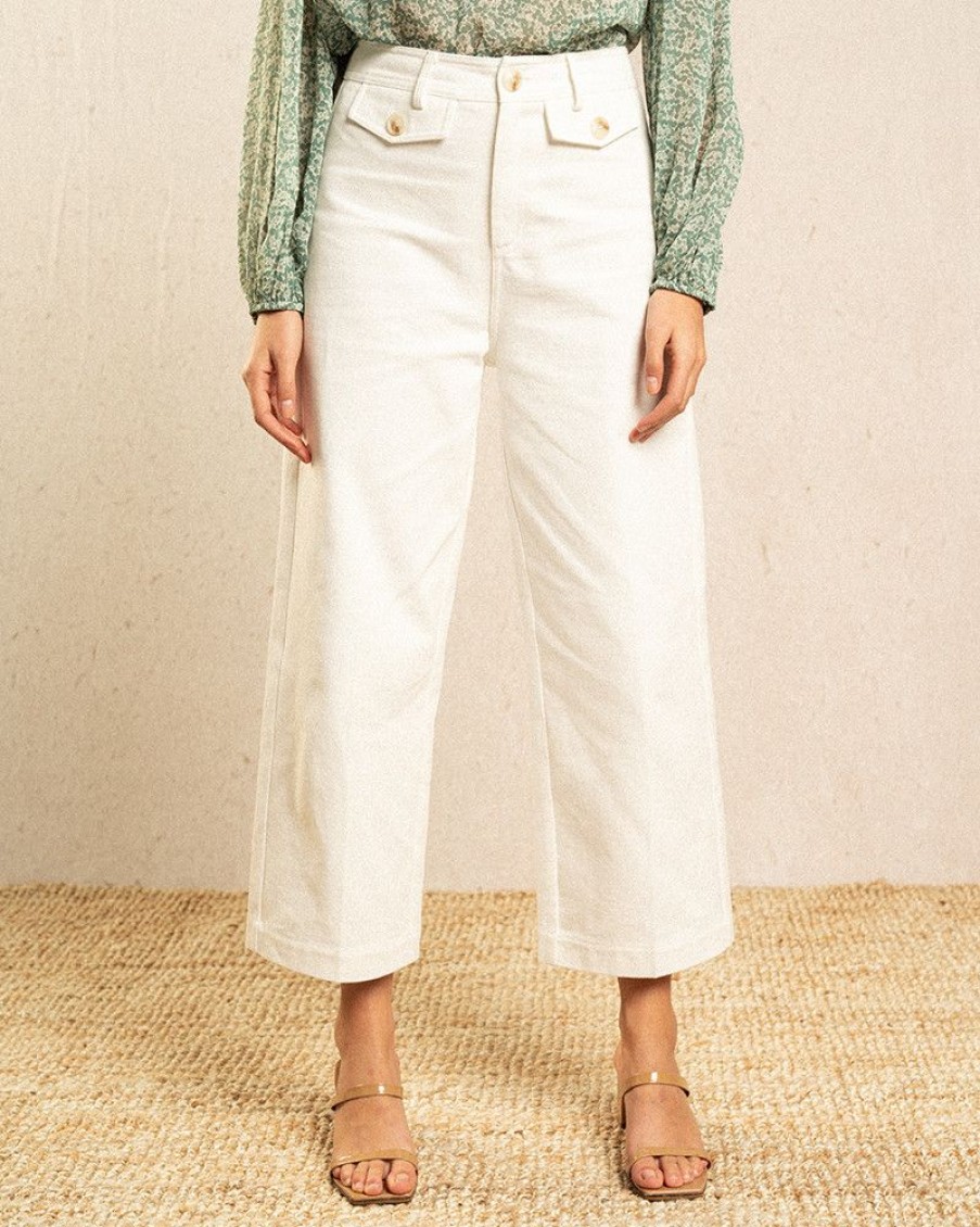 Pantalons Grace & Mila | Pantalon Imaginative Blanc