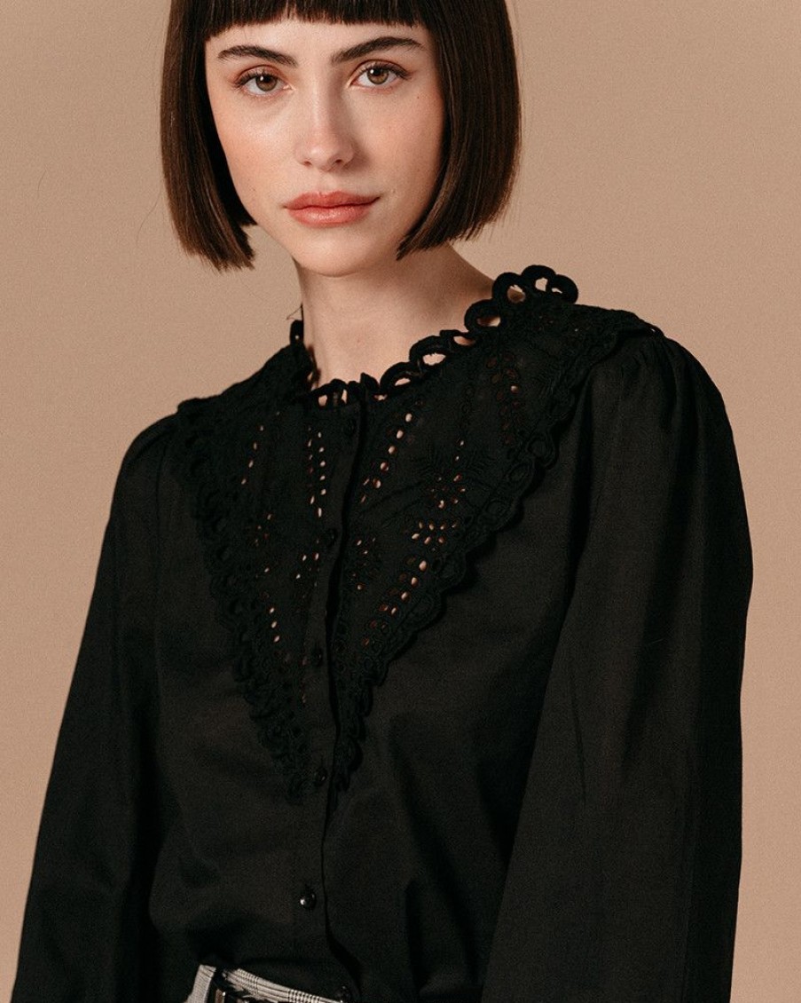 Blouses & Chemises Grace & Mila | Blouse Liege Noir