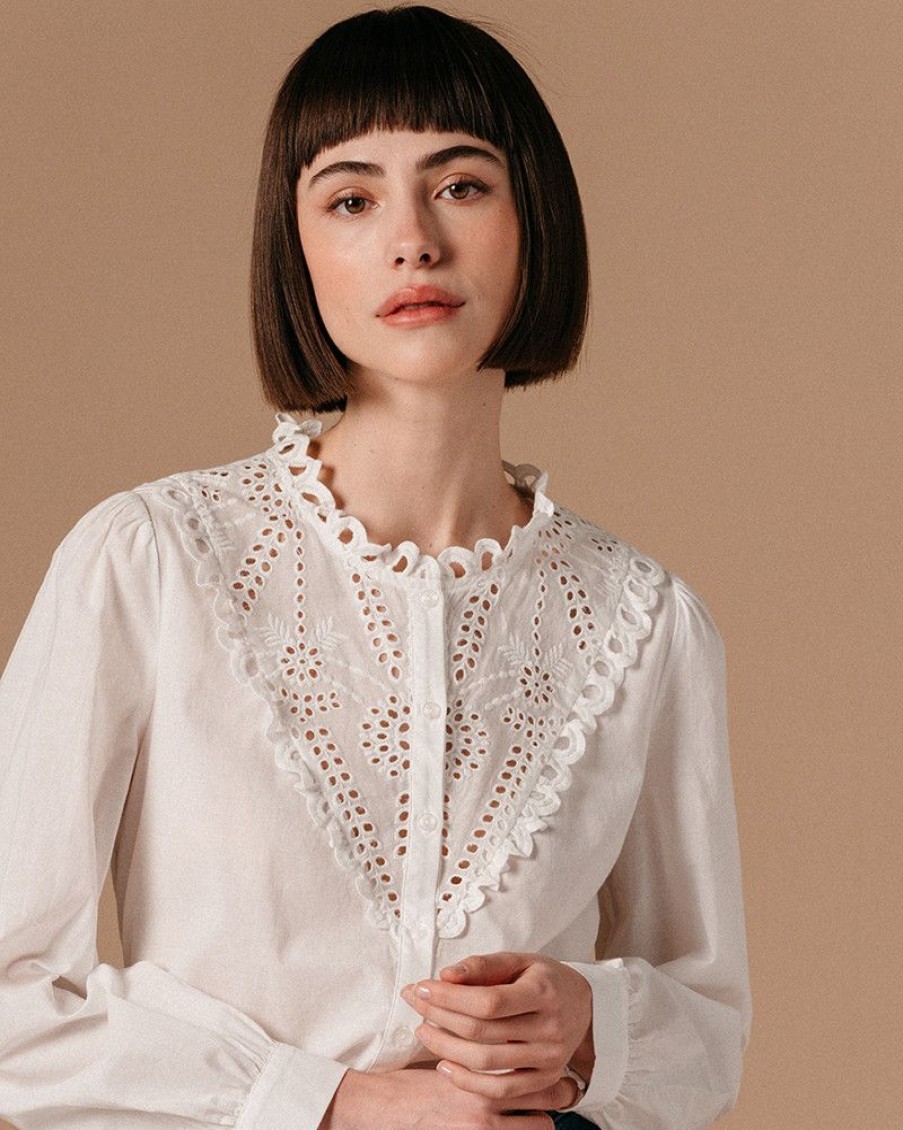 Blouses & Chemises Grace & Mila | Blouse Liege Ecru